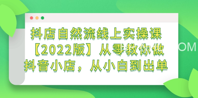 顽石电商《抖店自然流线上实操课》