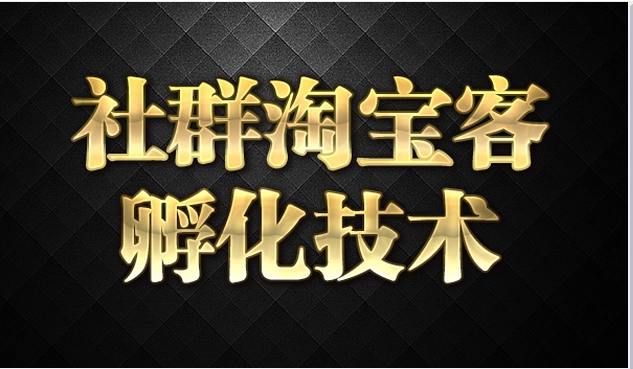 社群淘客孵化课程