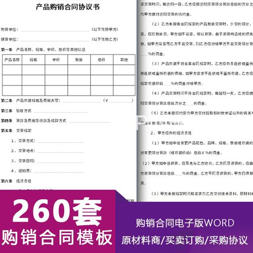 企业必备的合同模板